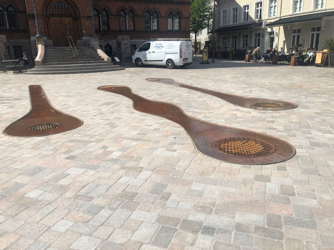 Vandkunst, Rådhustorvet, Vejle, 2021
